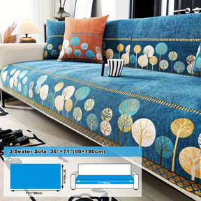 Capa de Sofá Chenille Estilo Boêmio 1pc, Capa para Sofá com Bordado Geométrico, Amigável para Cães, Protetor de Sofá Espesso e Macio, Capas Antiderrapantes para Almofadas, Protetor de Móveis, Decoração para Quarto Escritório Sala de Estar Casa, Melhore su