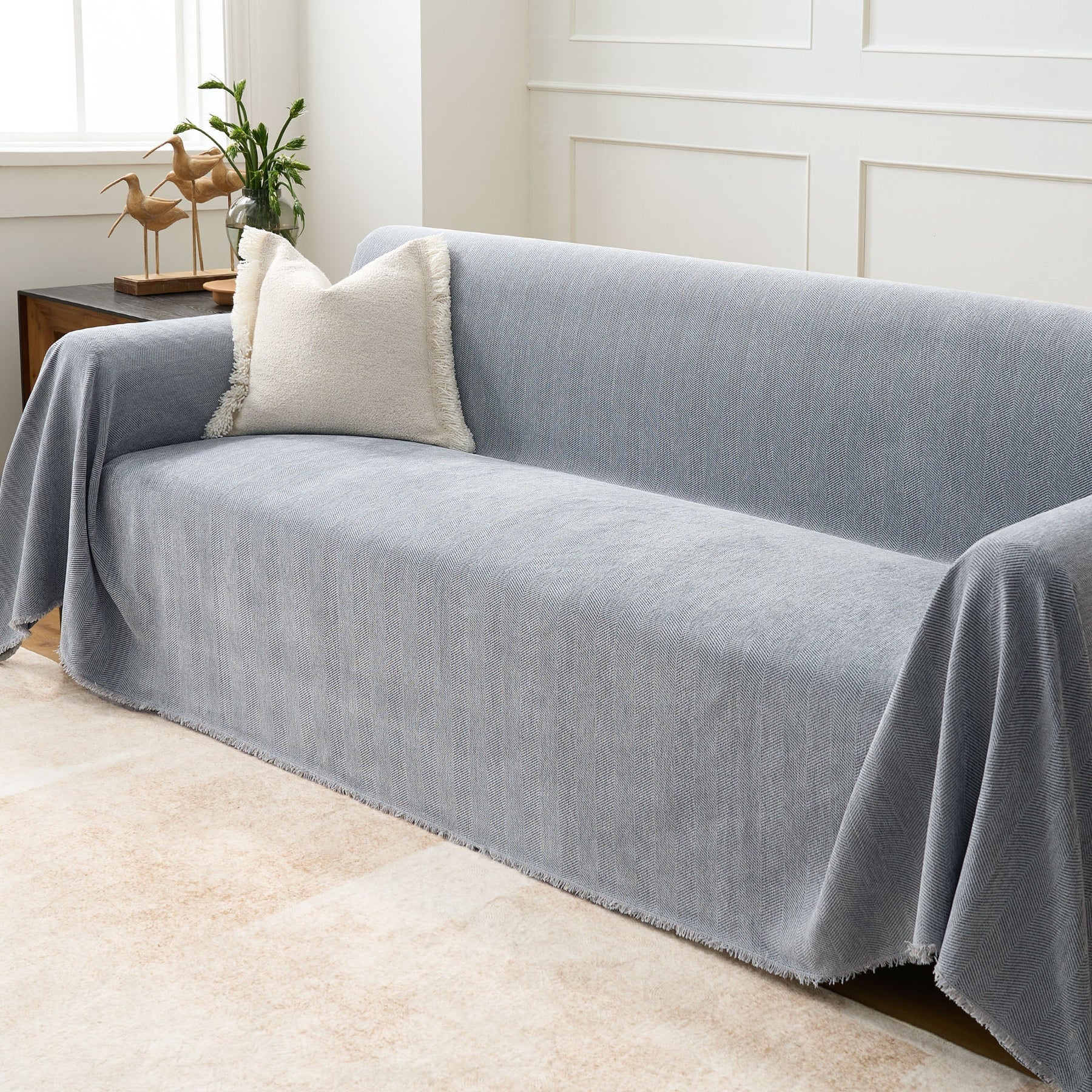 Capa de sofá Herringbone durável para animais de estimação