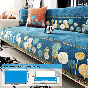 Capa de Sofá Chenille Estilo Boêmio 1pc, Capa para Sofá com Bordado Geométrico, Amigável para Cães, Protetor de Sofá Espesso e Macio, Capas Antiderrapantes para Almofadas, Protetor de Móveis, Decoração para Quarto Escritório Sala de Estar Casa, Melhore su