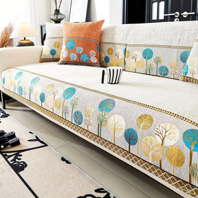 Capa de Sofá Chenille Estilo Boêmio 1pc, Capa para Sofá com Bordado Geométrico, Amigável para Cães, Protetor de Sofá Espesso e Macio, Capas Antiderrapantes para Almofadas, Protetor de Móveis, Decoração para Quarto Escritório Sala de Estar Casa, Melhore su