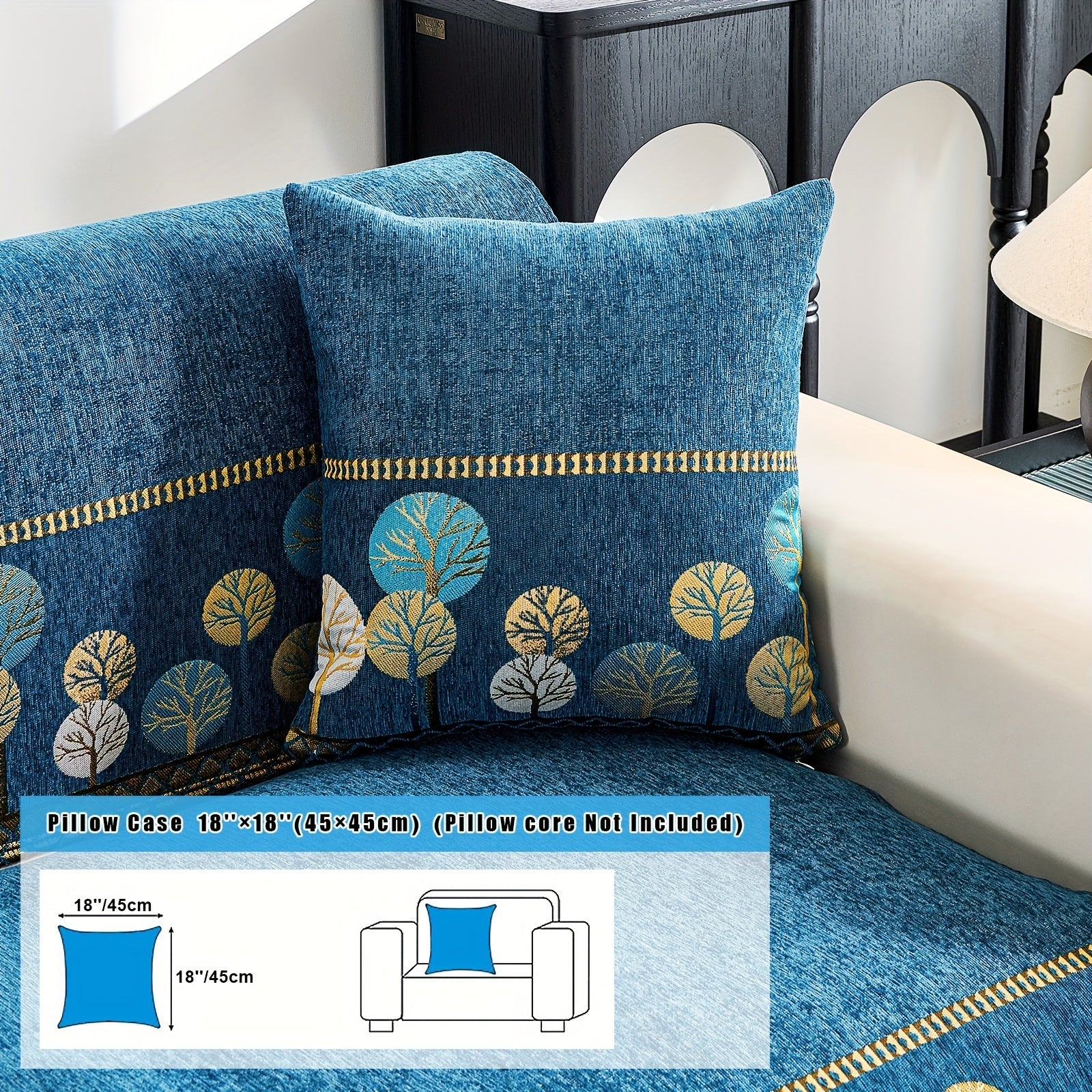 Capa de Sofá Chenille Estilo Boêmio 1pc, Capa para Sofá com Bordado Geométrico, Amigável para Cães, Protetor de Sofá Espesso e Macio, Capas Antiderrapantes para Almofadas, Protetor de Móveis, Decoração para Quarto Escritório Sala de Estar Casa, Melhore su