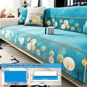 Capa de Sofá Chenille Estilo Boêmio 1pc, Capa para Sofá com Bordado Geométrico, Amigável para Cães, Protetor de Sofá Espesso e Macio, Capas Antiderrapantes para Almofadas, Protetor de Móveis, Decoração para Quarto Escritório Sala de Estar Casa, Melhore su
