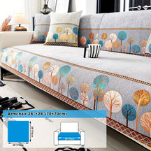 Capa de Sofá Chenille Estilo Boêmio 1pc, Capa para Sofá com Bordado Geométrico, Amigável para Cães, Protetor de Sofá Espesso e Macio, Capas Antiderrapantes para Almofadas, Protetor de Móveis, Decoração para Quarto Escritório Sala de Estar Casa, Melhore su