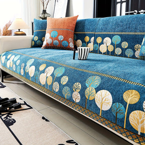 Capa de Sofá Chenille Estilo Boêmio 1pc, Capa para Sofá com Bordado Geométrico, Amigável para Cães, Protetor de Sofá Espesso e Macio, Capas Antiderrapantes para Almofadas, Protetor de Móveis, Decoração para Quarto Escritório Sala de Estar Casa, Melhore su