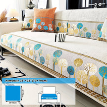 Capa de Sofá Chenille Estilo Boêmio 1pc, Capa para Sofá com Bordado Geométrico, Amigável para Cães, Protetor de Sofá Espesso e Macio, Capas Antiderrapantes para Almofadas, Protetor de Móveis, Decoração para Quarto Escritório Sala de Estar Casa, Melhore su