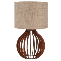 Abajur de Quarto com Cúpula em Linho e Bivolt