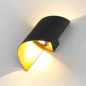 Arandela de Parede para Exterior com LED em Formato Espiral