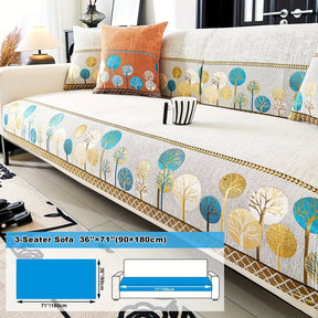Capa de Sofá Chenille Estilo Boêmio 1pc, Capa para Sofá com Bordado Geométrico, Amigável para Cães, Protetor de Sofá Espesso e Macio, Capas Antiderrapantes para Almofadas, Protetor de Móveis, Decoração para Quarto Escritório Sala de Estar Casa, Melhore su